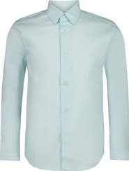 Calvin Klein Kids' Fashion Stretch Poplin Button-Up Shirt