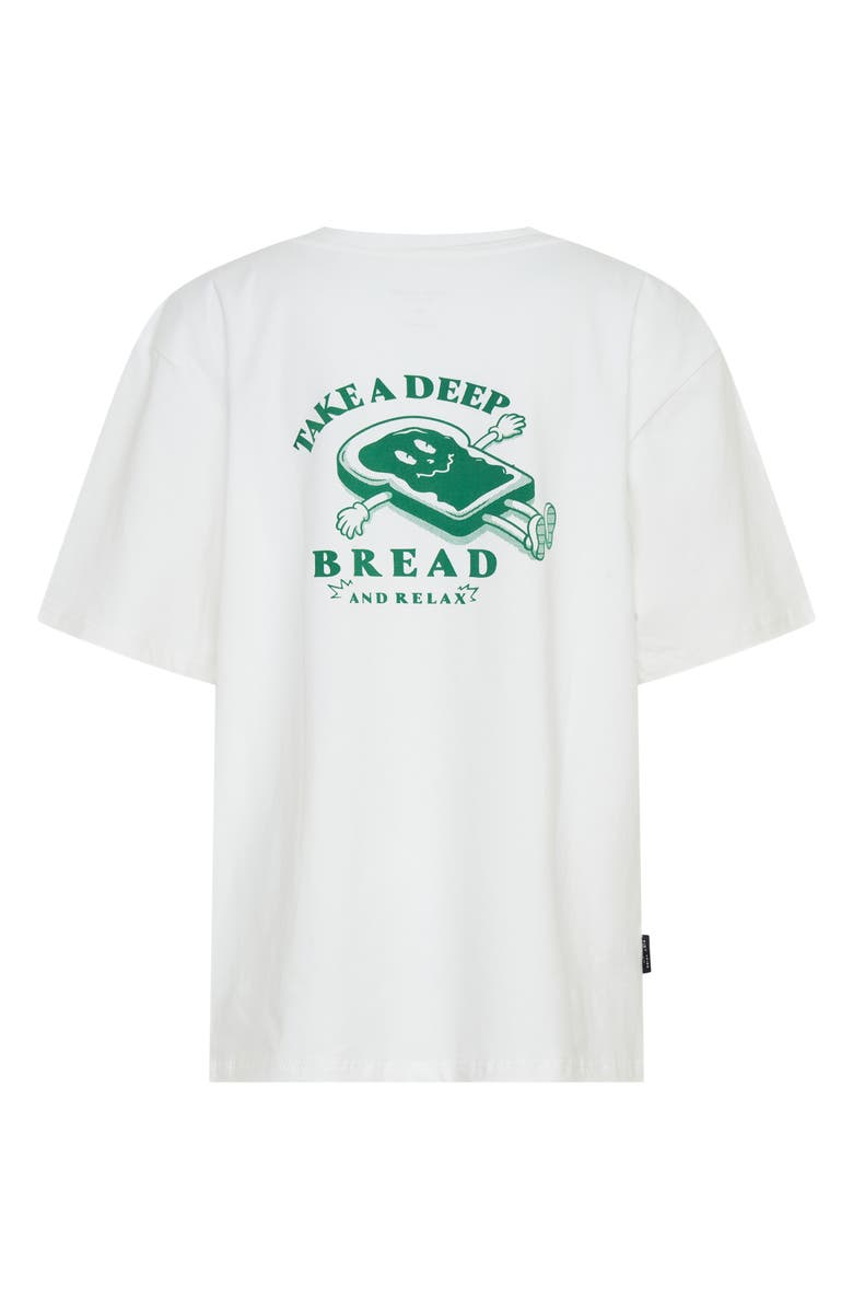 TINY TRIBE Kids' Take a Deep Bread Stretch Cotton Graphic T-Shirt, Alternate, color, White
