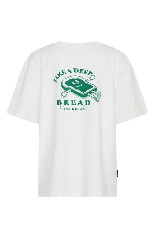 Tiny Tribe Kids' Take A Deep Bread Stretch Cotton Graphic T-shirt In Multi