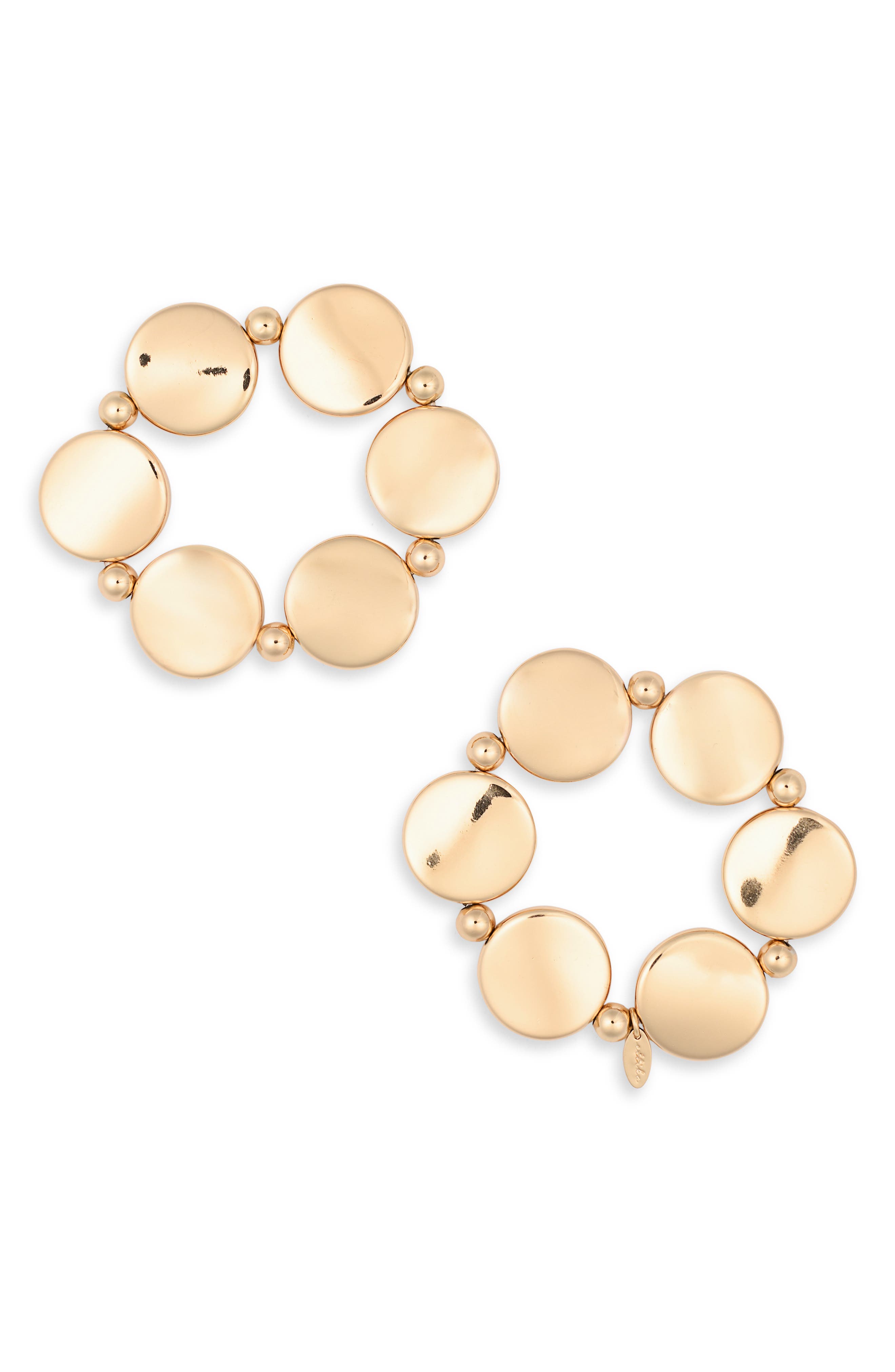 Beaded Disc Stretch Bracelet