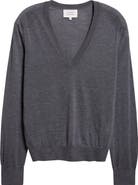 LOULOU DE SAISON Julio Thin Cashmere V-Neck Sweater