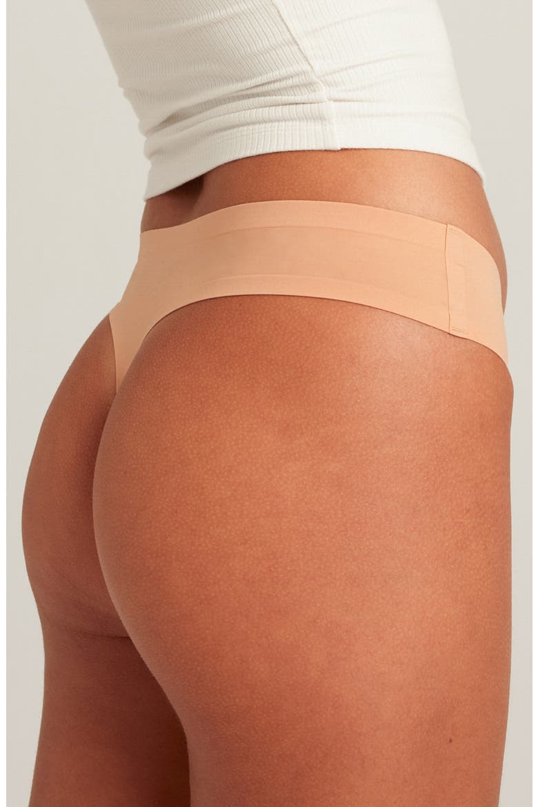 Seamless Thong, Alternate, color, BEIGE