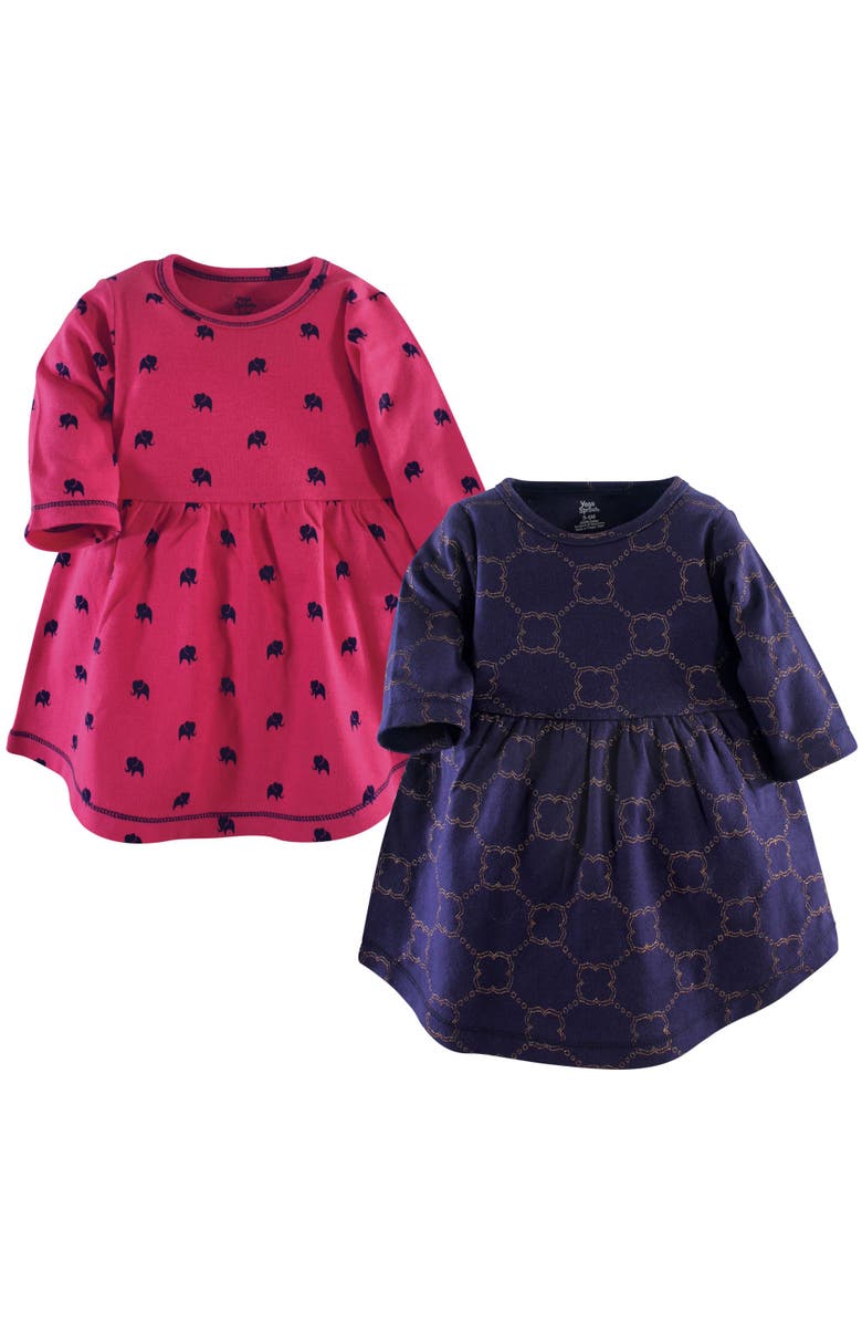 Yoga Sprout 2Pk Long Sleeve Dress, Main, color, Gold Link