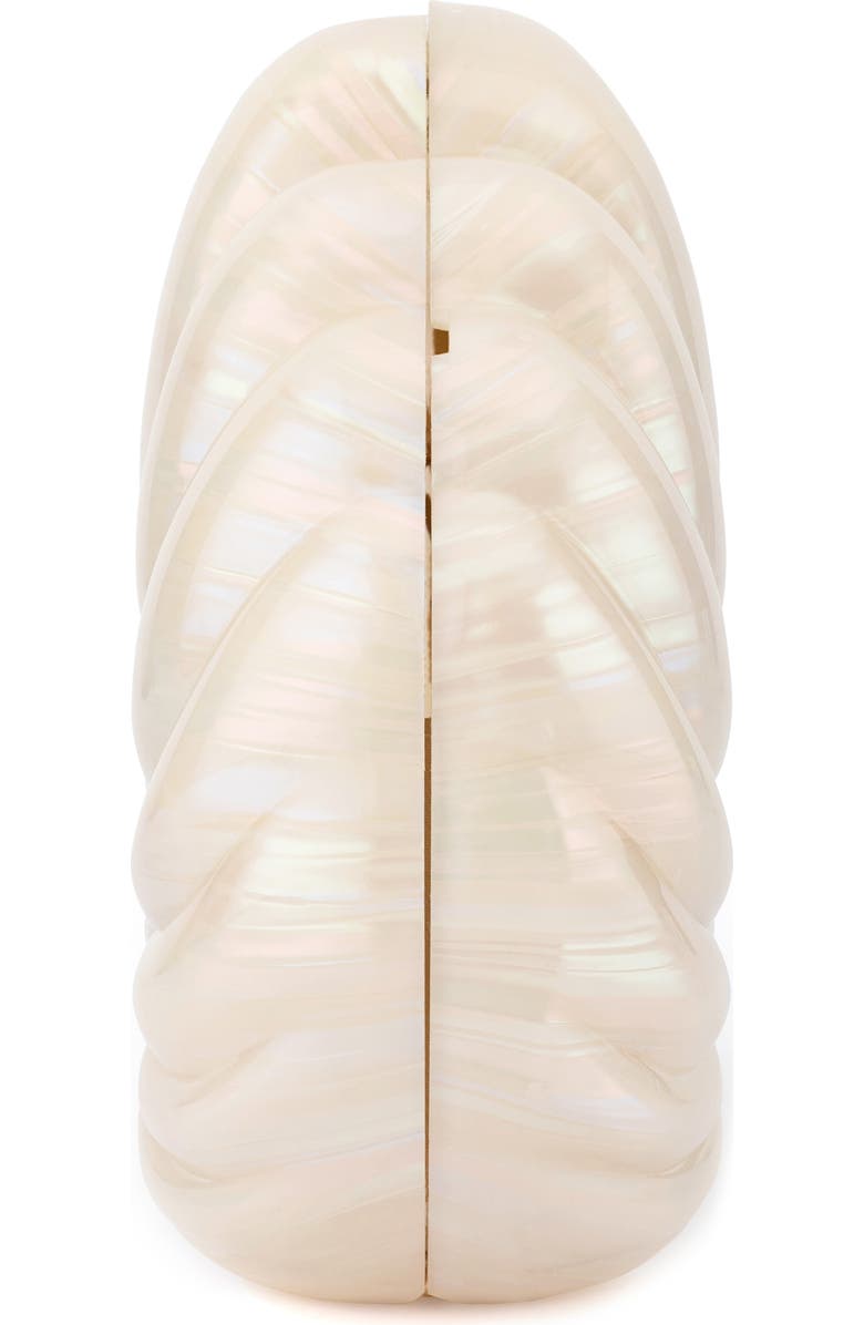 Olga Berg Ava Acrylic Shell Clutch, Alternate, color, Mother Of Pearl