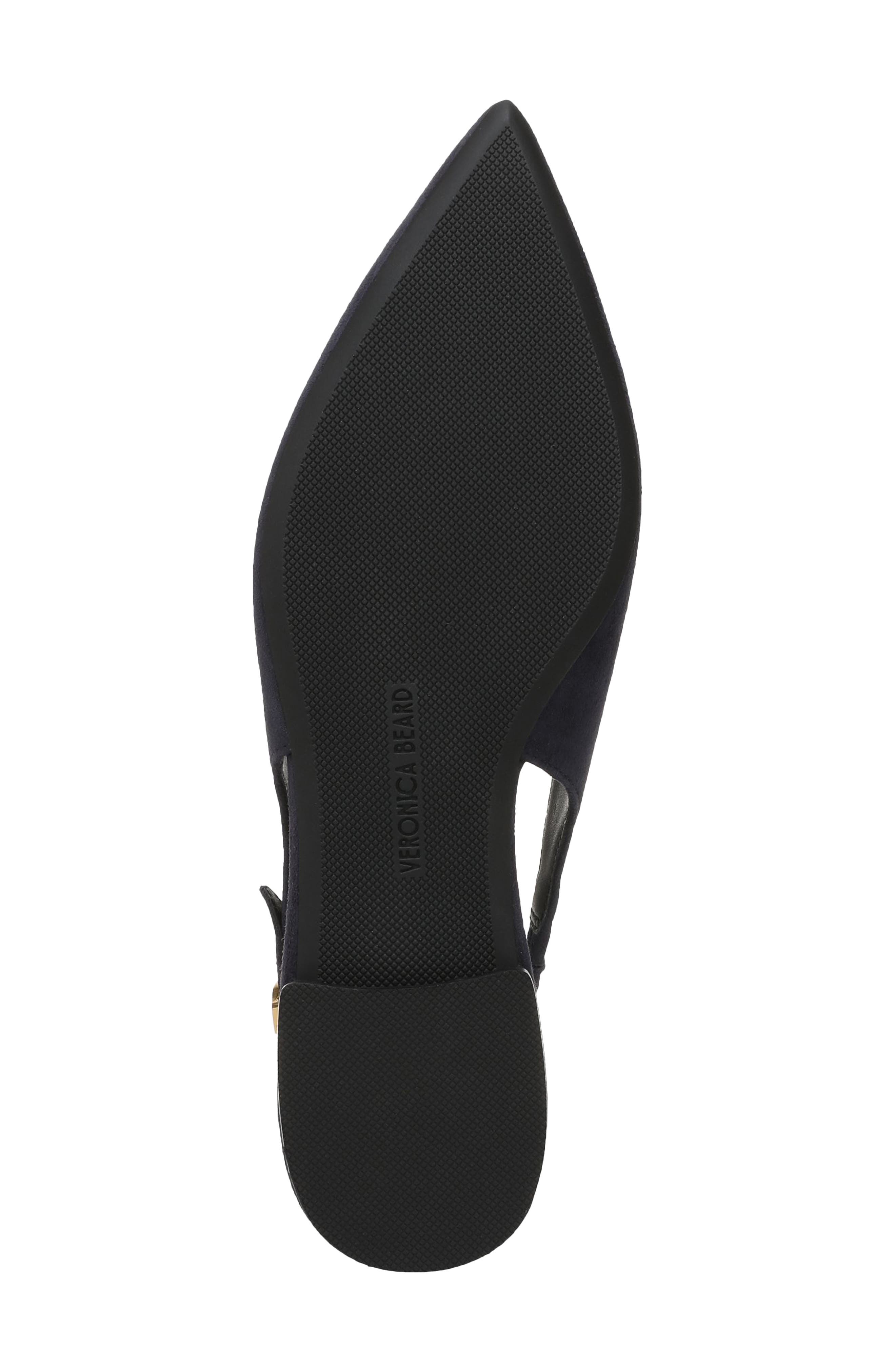 Shina Slingback Pointed Toe Flat, Alternate, color, NAVY