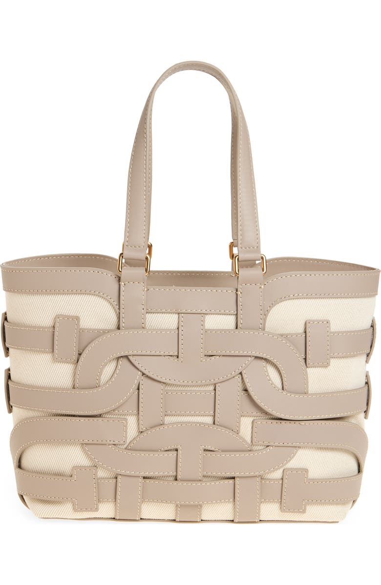 Sam Edelman Small Bay Leather Tote, Alternate, color, Light Taupe