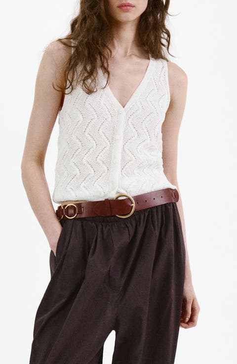 Open Stitch Sweater Vest