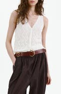 MANGO Open Stitch Sweater Vest