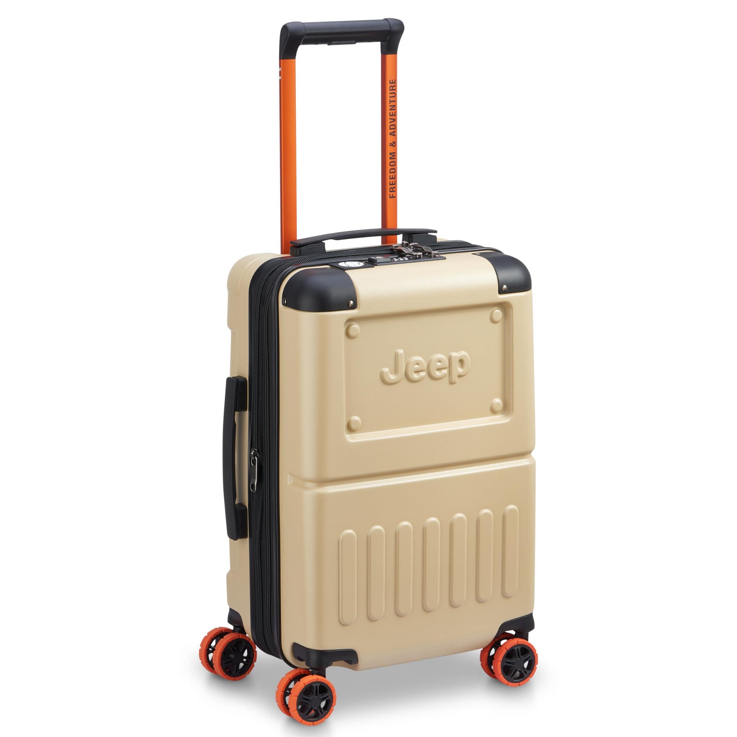 JEEP JH002B Carry-On 19 Inch Hardside Expandable Luggage with Spinner Wheels, Alternate, color, Warm Sand