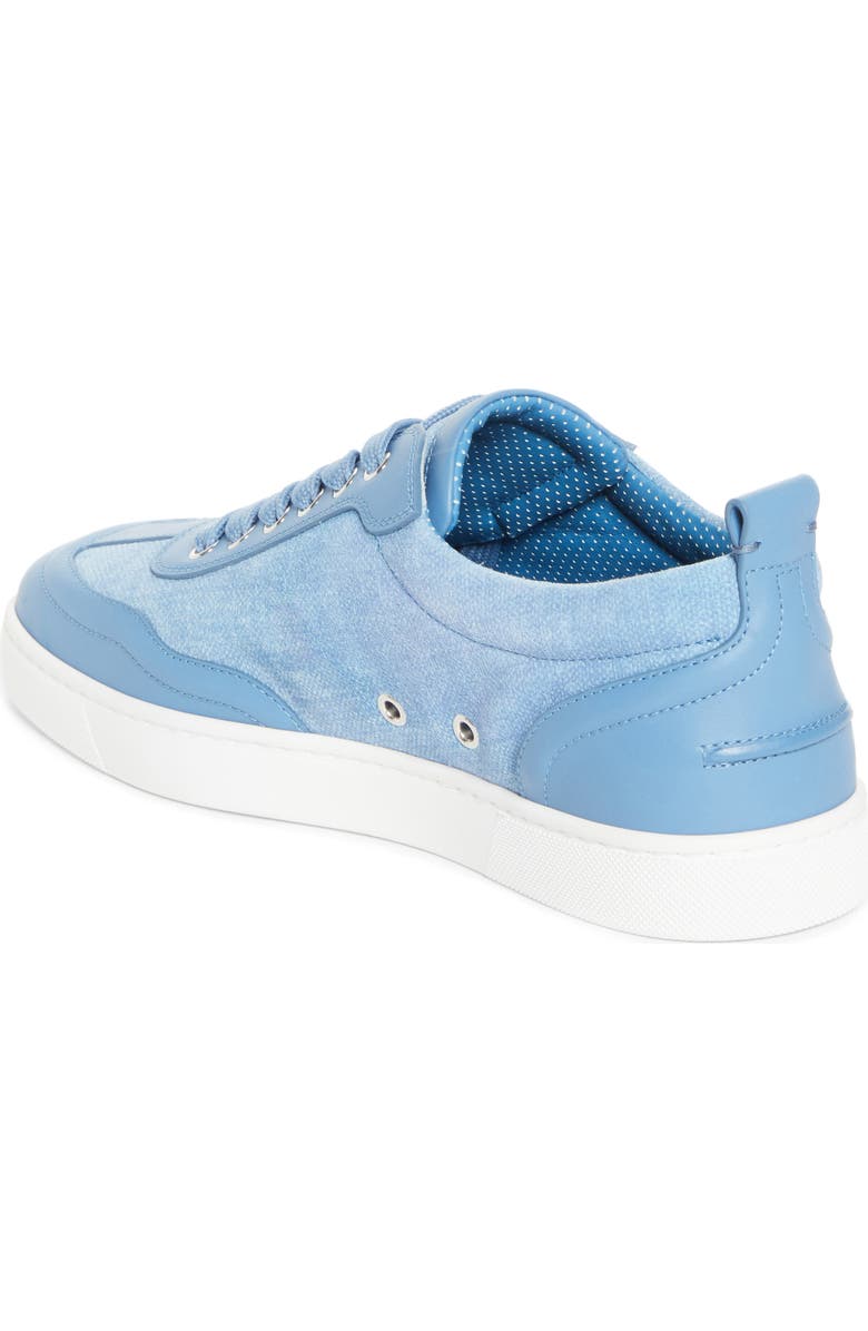 Christian Louboutin Retero Mixed Media Sneaker, Alternate, color, Ceruleo