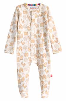 Gingerbread Lane Organic Cotton Magnetic Closure Footie