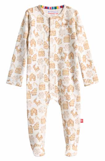 Gingerbread Lane Organic Cotton Magnetic Closure Footie
