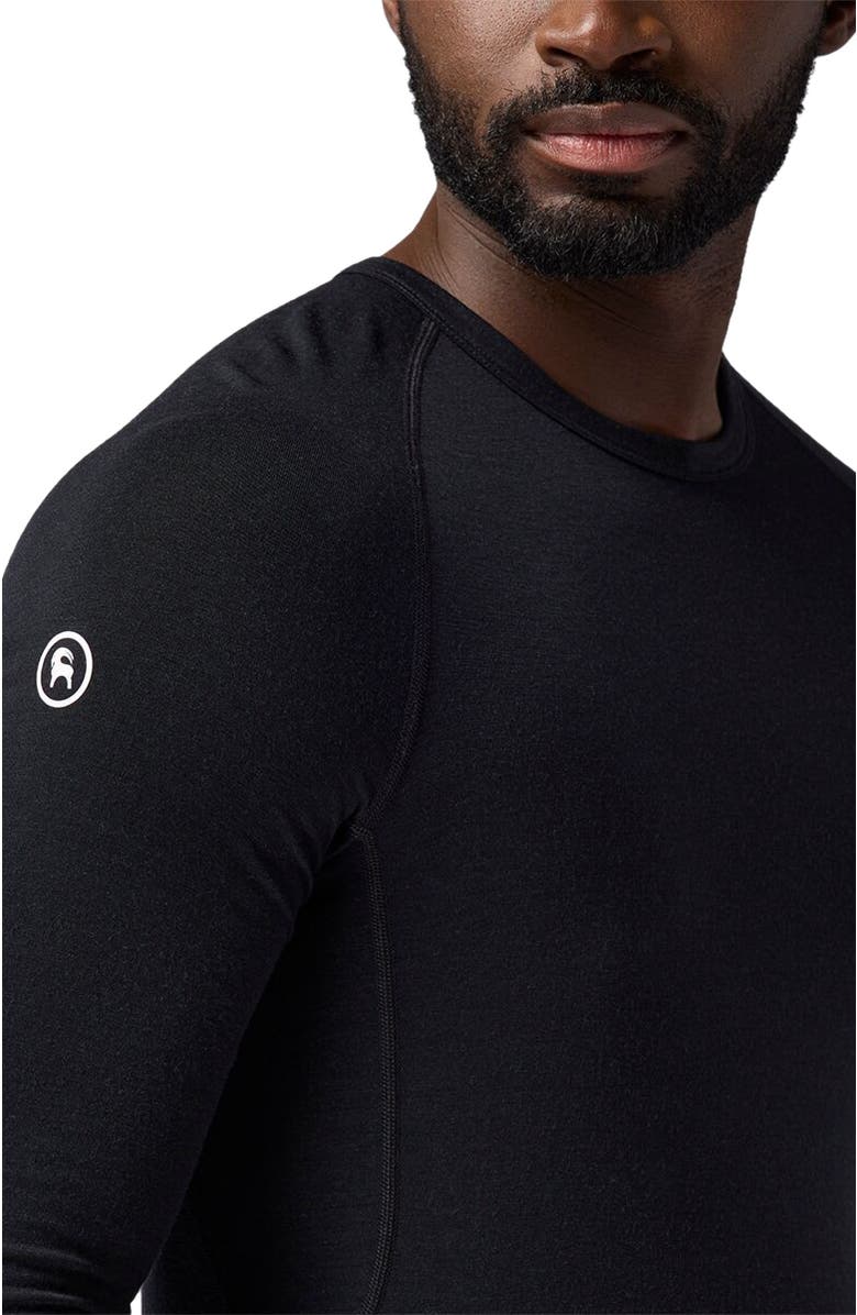 Backcountry Cedars Rws Merino Lt-Wt Baselayer Crew Top - Men's, Alternate, color, Black