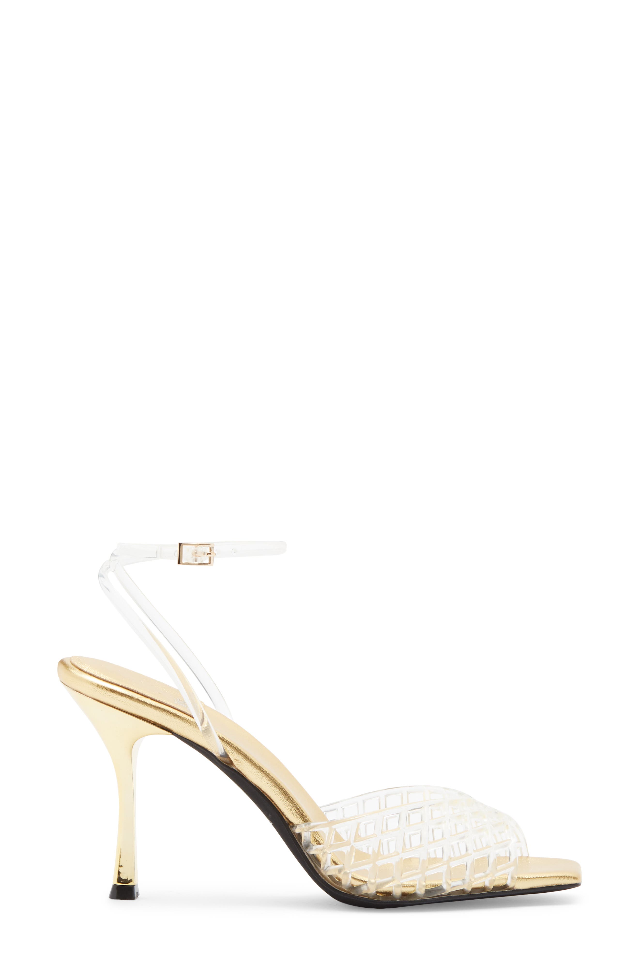 Lattix Ankle Strap Jelly Sandal, Alternate, color, CLEAR GOLD