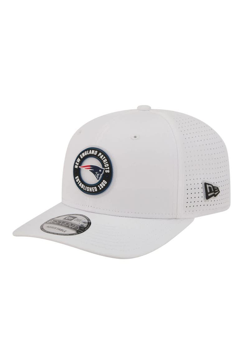 Men's New Era  White New England Patriots COOLERA 9SEVENTY Adjustable Hat, Main, color, White