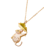 Fable England Enamel Dormouse Short Necklace