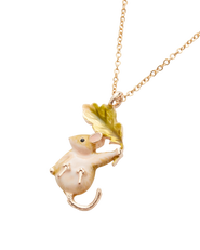 Fable England Enamel Dormouse Short Necklace