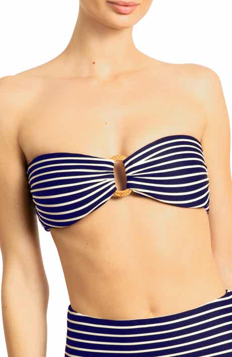 Parker Stripe Bandeau Bikini Top