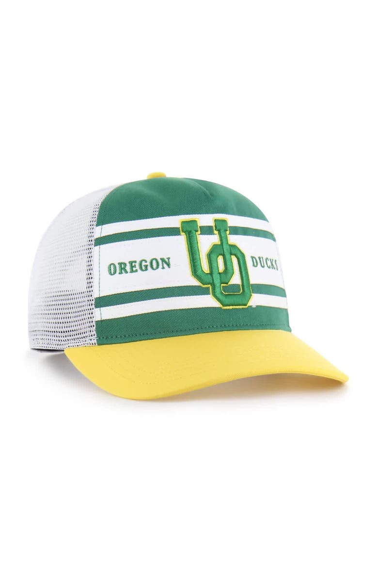 '47 Youth '47 Green/Yellow Oregon Ducks Super Stripe Hitch Adjustable Trucker Hat, Alternate, color, Green