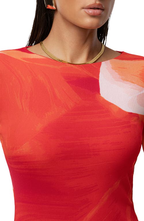 Jluxlabel Palms & Sand Long Sleeve Maxi Dress In Orange