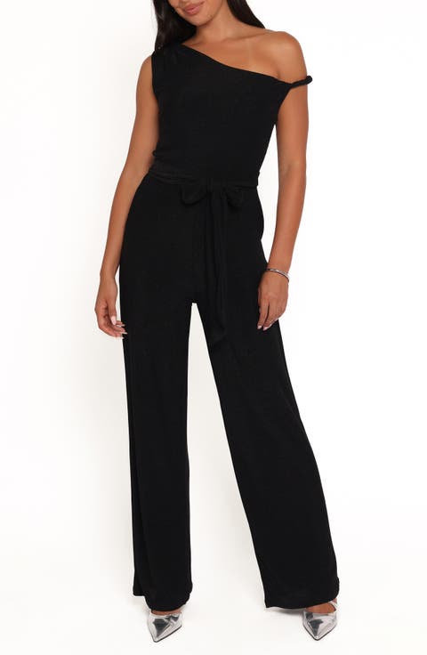 Katarina Metallic One-Shoulder Jumpsuit