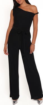 Petal & Pup Katarina Metallic One-Shoulder Jumpsuit