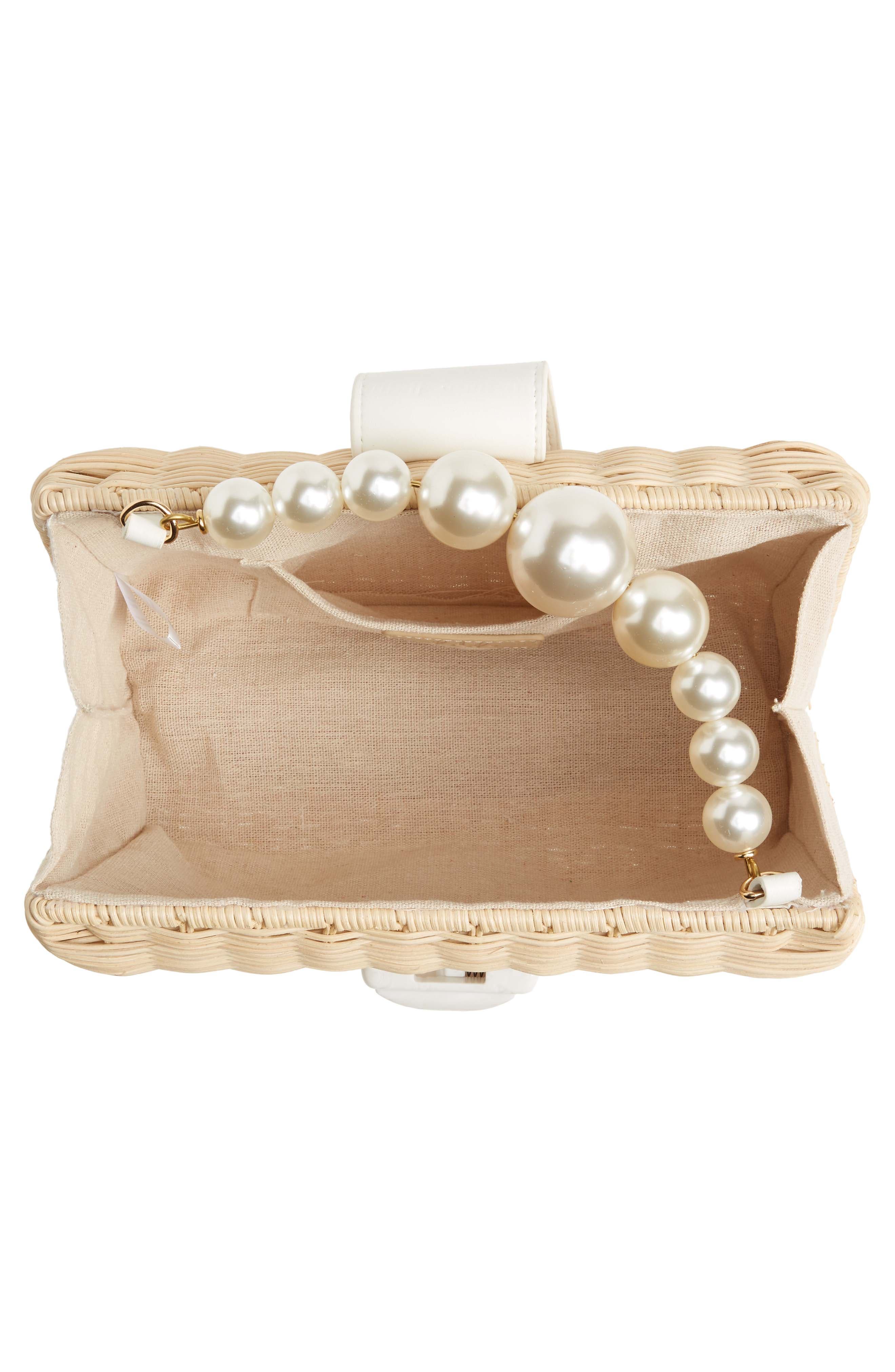 BTB Los Angeles Coco Clutch, Alternate, color, White
