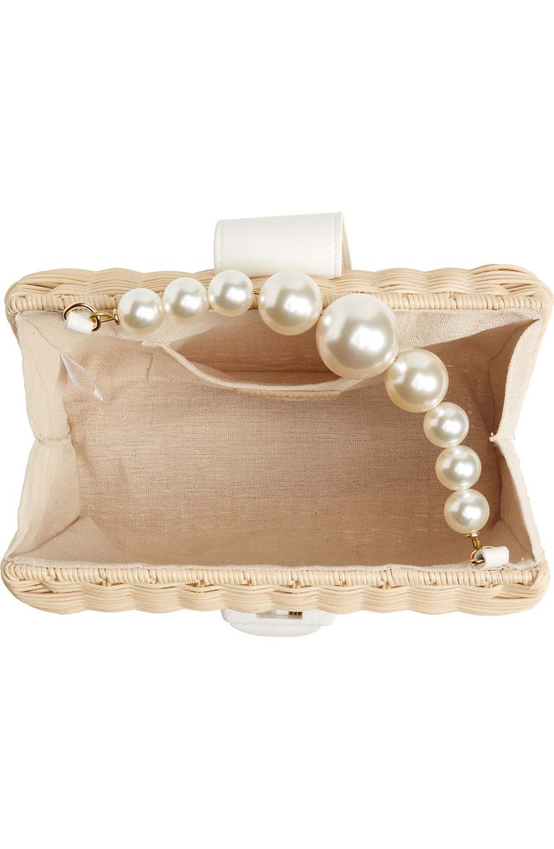 BTB Los Angeles Coco Clutch, Alternate, color, White