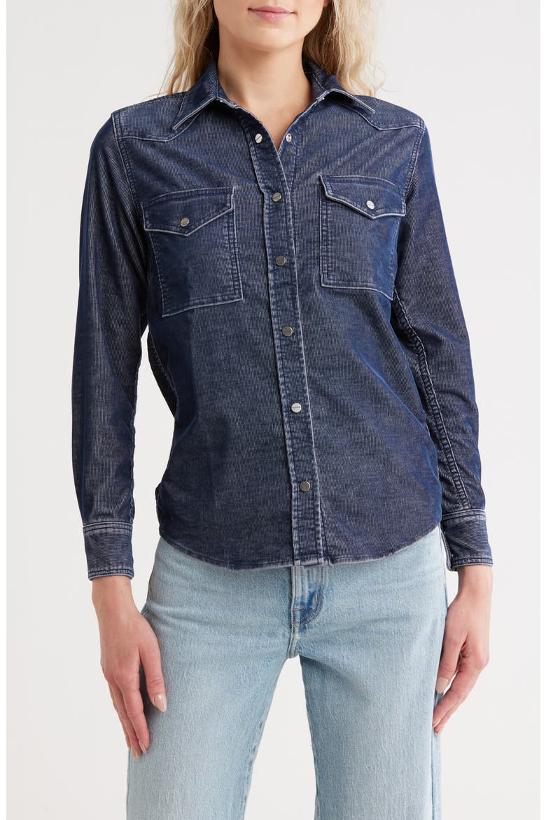 Cowboy Take Me Away Corduroy Shirt, Main, color, INDIGO