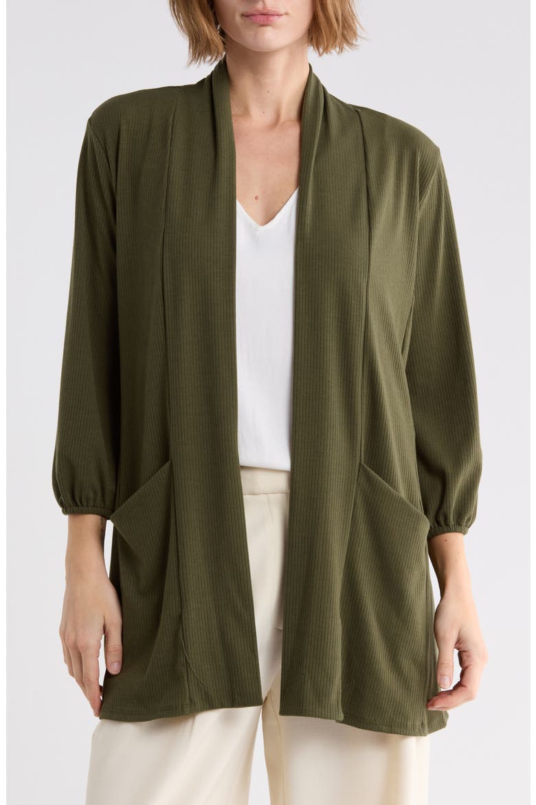 Rib Cardigan, Main, color, OLIVE
