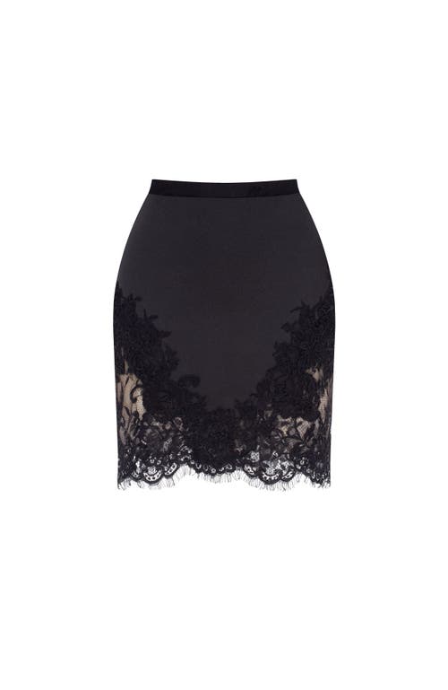 Milla Fitted Obsidian Mini Skirt In Black