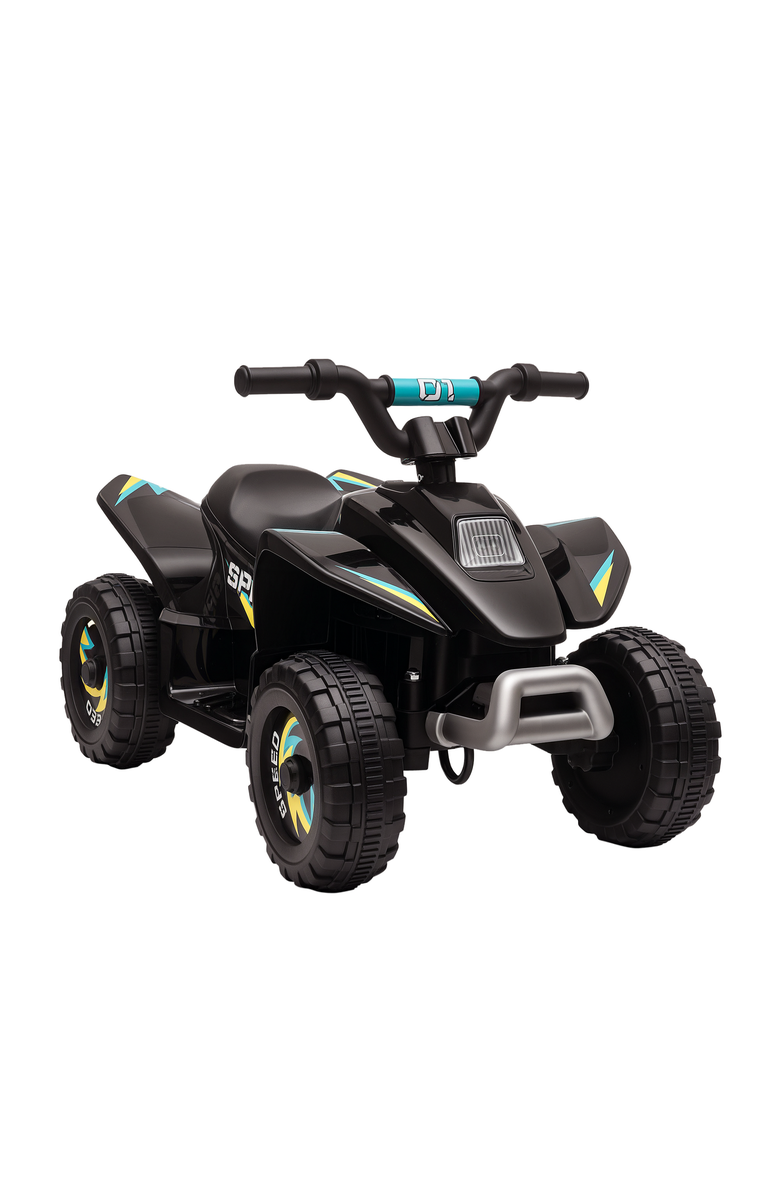 Aosom Kids Electric ATV, 6V, 4-Wheel, Forward/Reverse, Main, color, Black