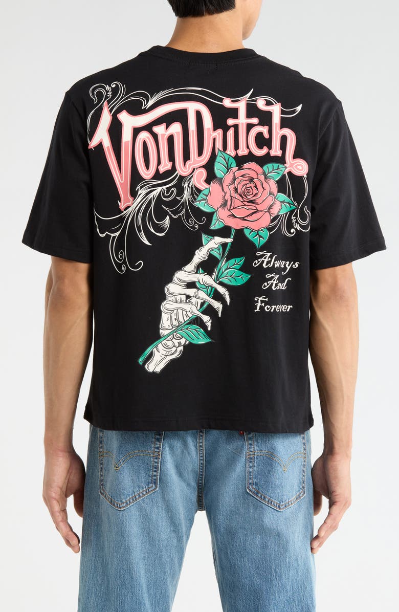 Von Dutch Graphic Logo T-Shirt, Alternate, color, Jet Black