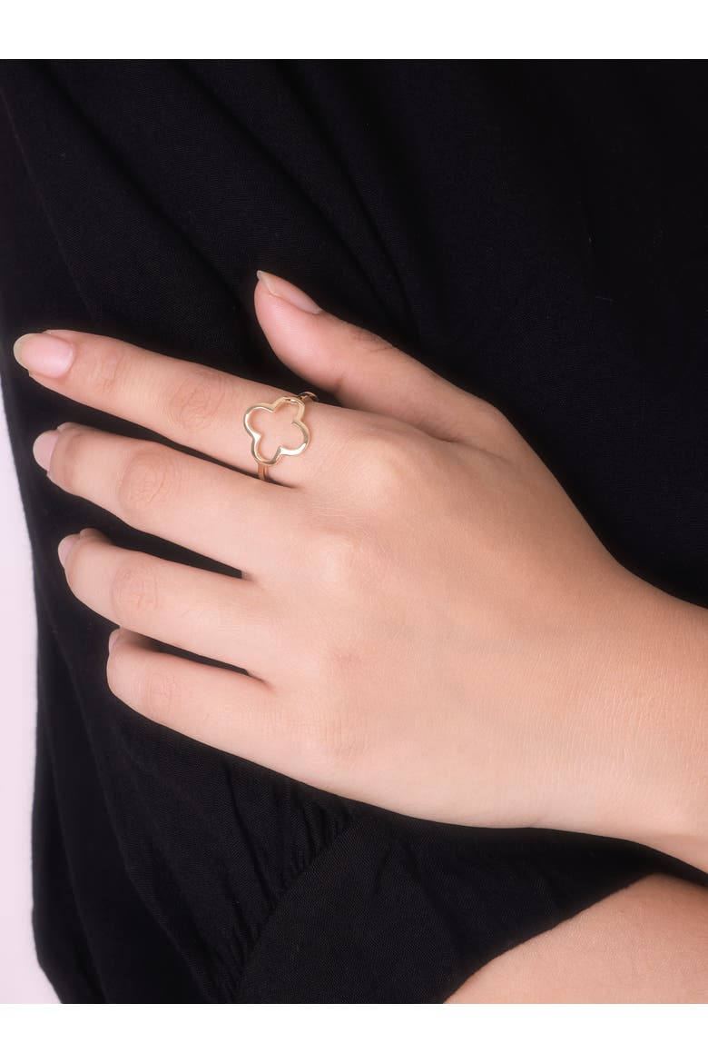 Clover Ring in 14K Gold, Alternate, color, Yellow Gold