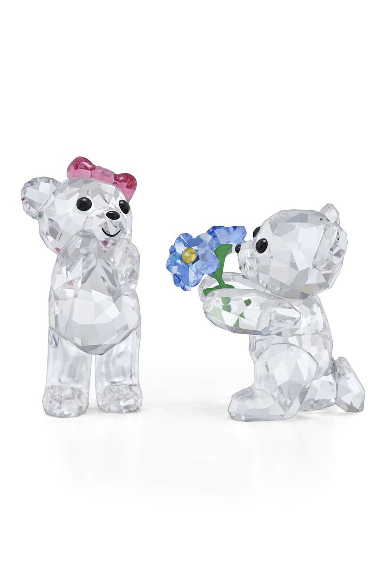 Kris Bear I Adore You Crystal Ornament, Main, color, WHITE