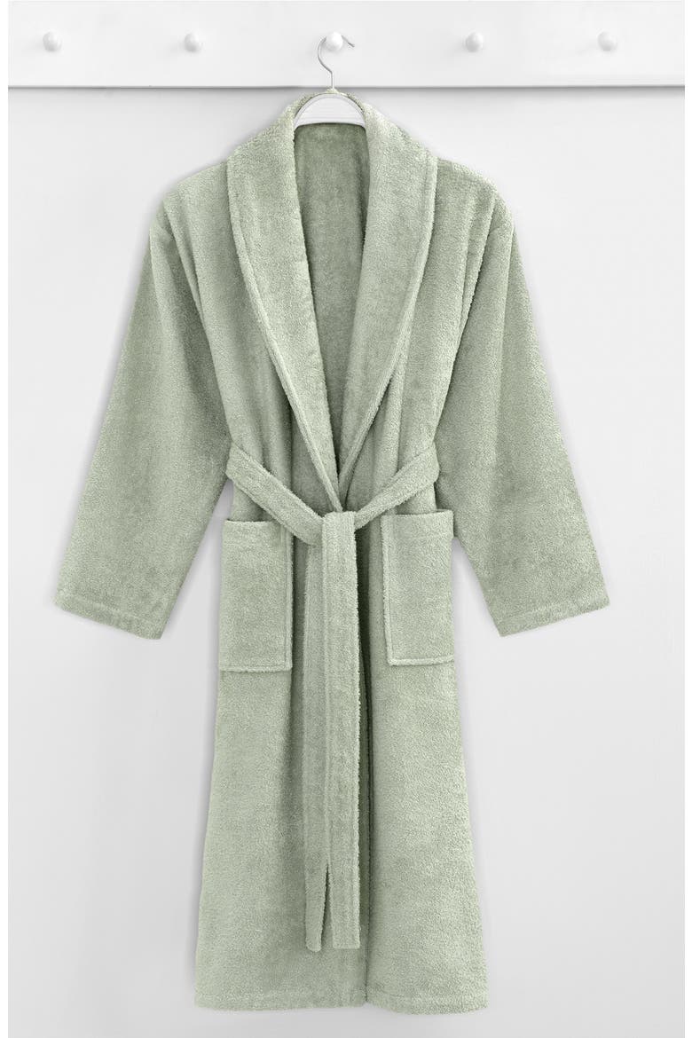 Cotton Terry Robe, Alternate, color, GREEN