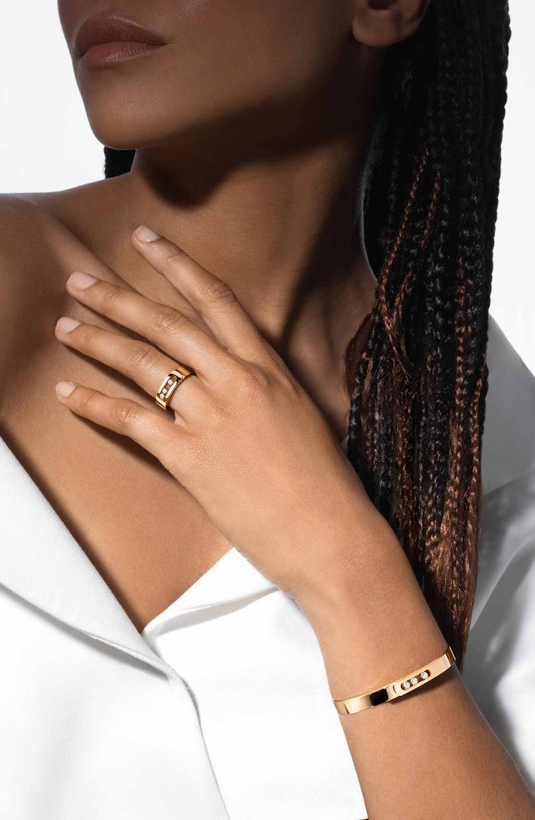 Messika Move Noa Diamond Band Ring, Alternate, color, Yellow Gold