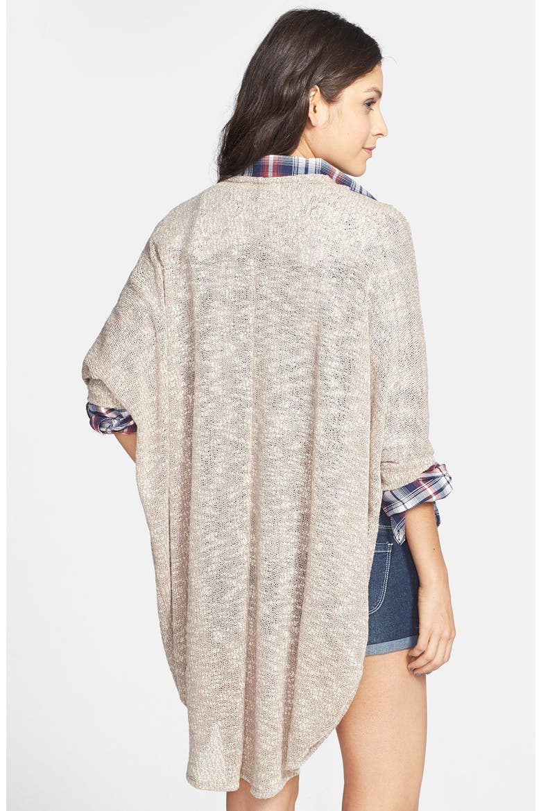 Oversized Sheer Knit Cardigan, Alternate, color, IVORY/ TAN