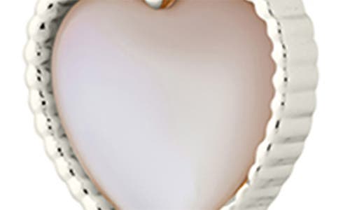 Sterling Forever Serenna Heart Hoop Earrings In Silver