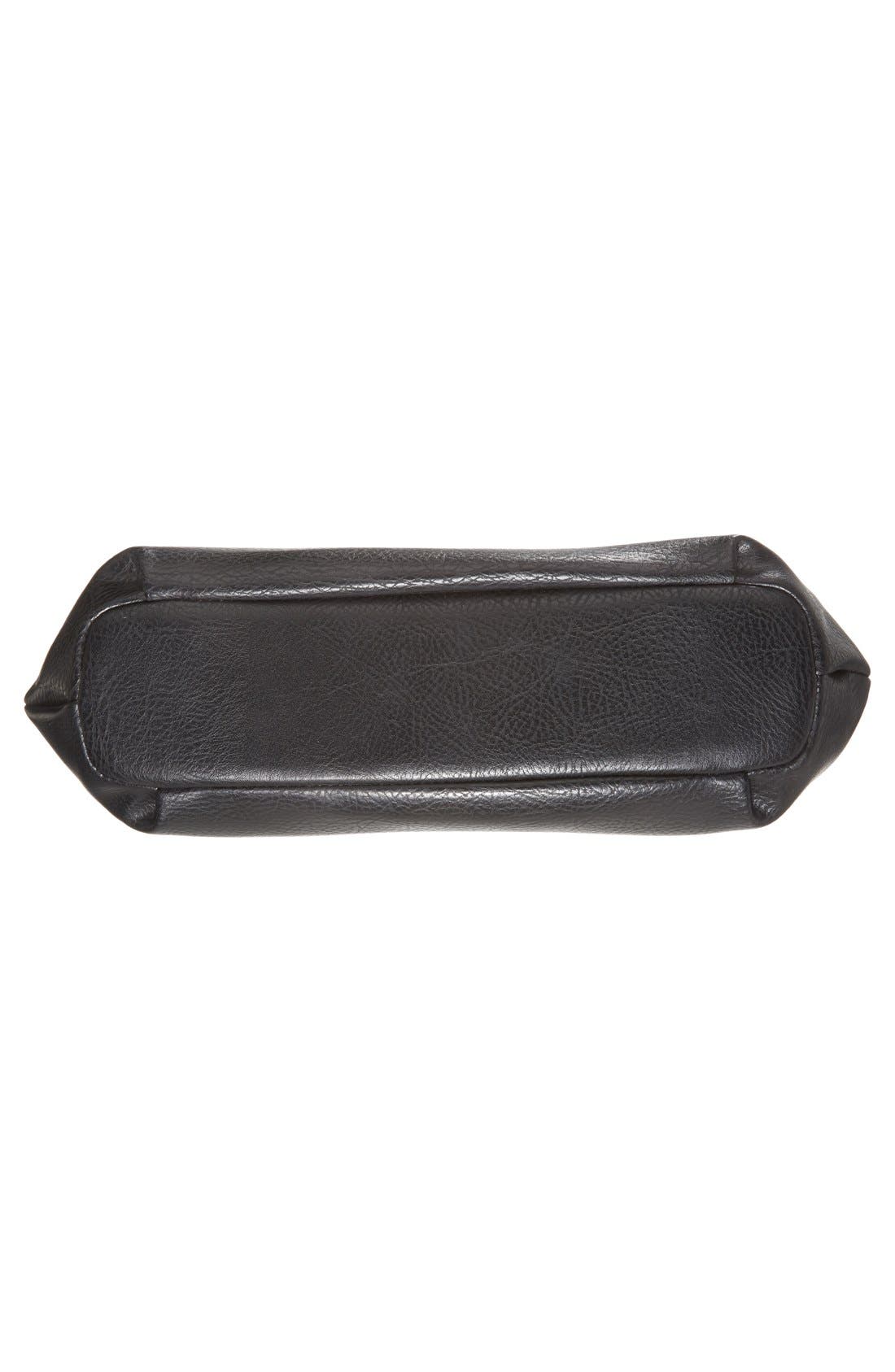 Vegan Leather 'Malone' Satchel, Alternate, color, BLACK