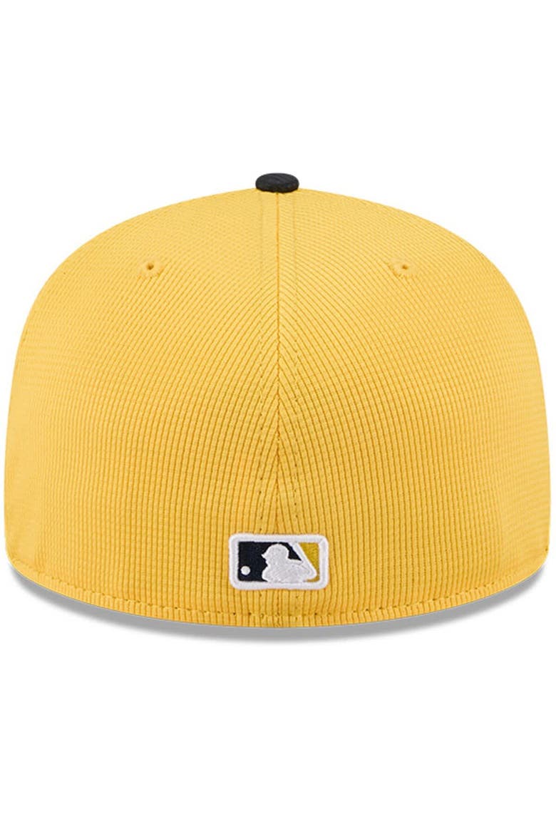 Men's New Era Yellow/Black Minnesota Twins City Connect Batting Practice 59FIFTY Fitted Hat, Alternate, color, Gold