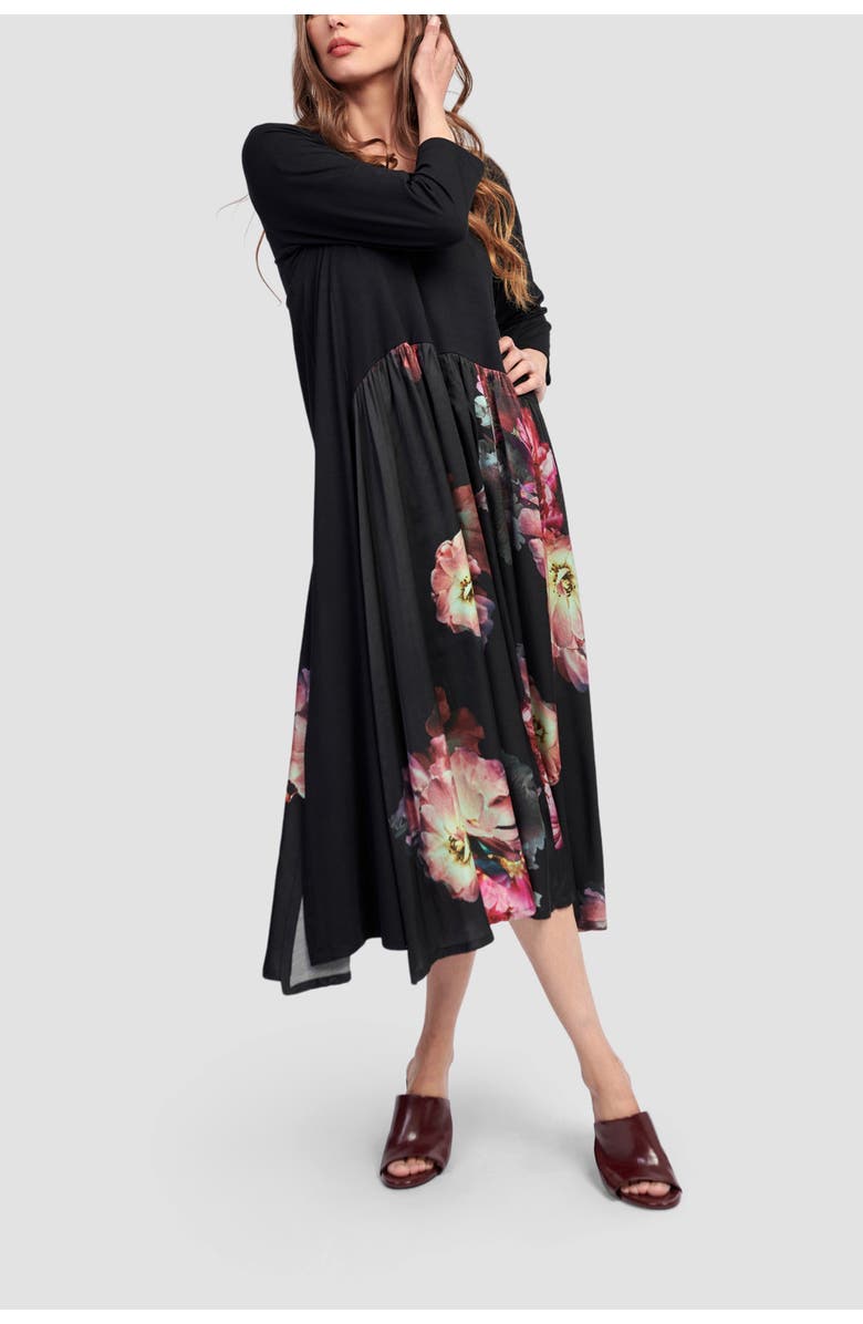 Alembika Dark Bloom A-line midi, Alternate, color, 