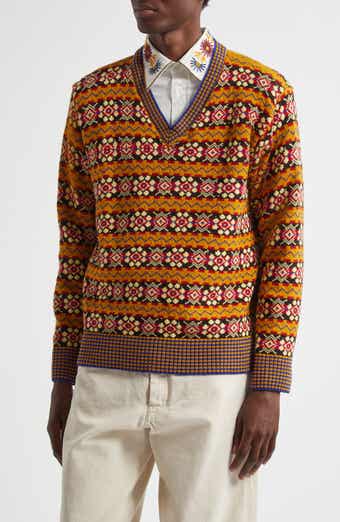 Bode Slugger Crystal Embellished Merino Wool Cardigan Bode Slugger Crystal Embellished Merino Wool Cardigan