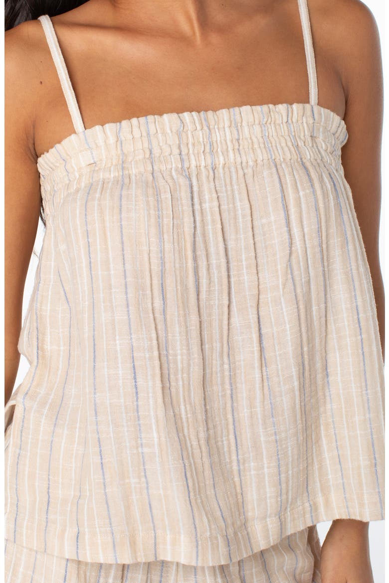 Offshore Stripe Cotton Camisole, Alternate, color, DOESKIN