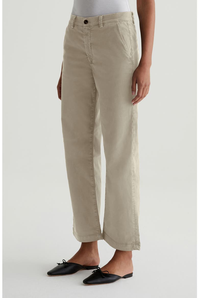Caden Wide Leg Twill Pants, Alternate, color, SULFUR DRY DUST