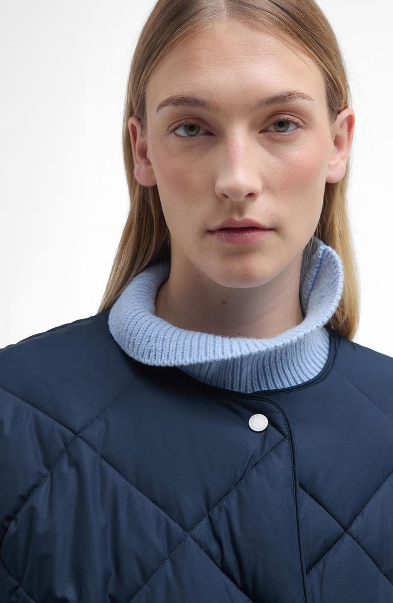 Barbour Brigitte Quilted Coat With Removable Scarf, Alternate, color,