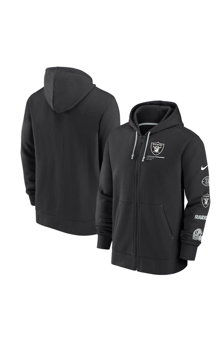 Nike Men's Nike Black Las Vegas Raiders Surrey Full-Zip Hoodie, Main, color, Black