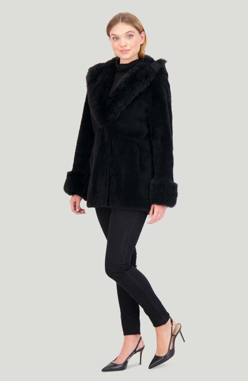 Gorski Sheared Cashmere Goat Parka In Black