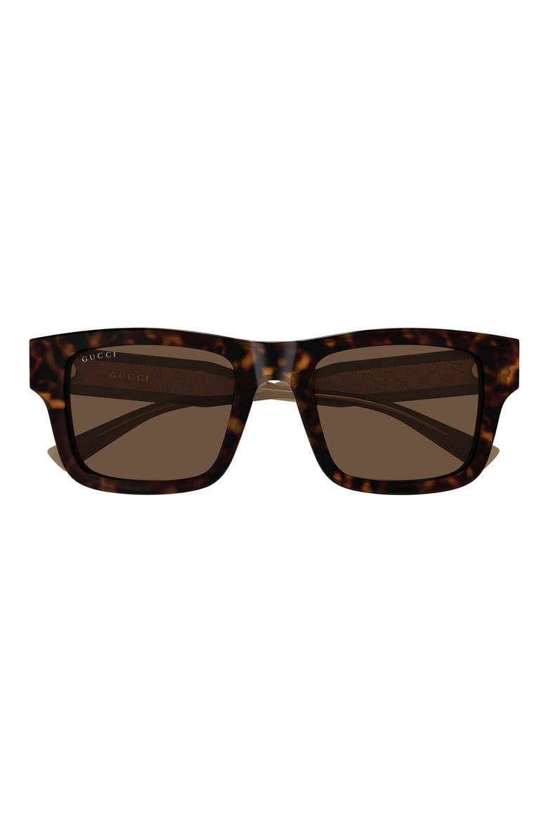 52mm Square Sunglasses, Main, color, HAVANA