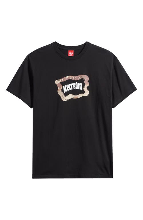 Shop Icecream Dessert Camo Logo Graphic T-shirt In Black
